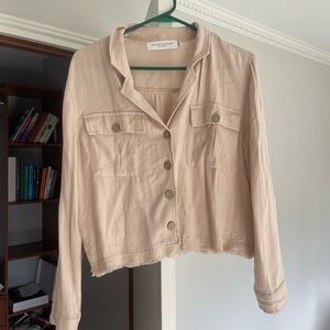Nectar Clothing Cream/Tan Button Up Small